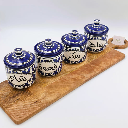 Blue Floral Jars