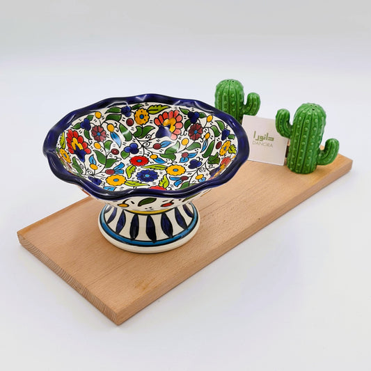 Multicolor Floral Serving Plate