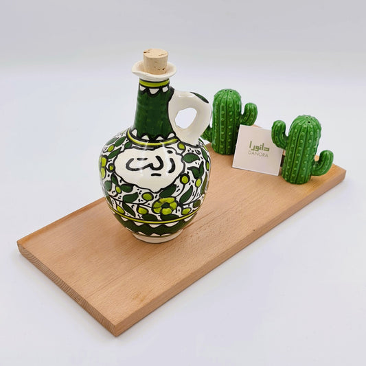 Green Floral Olive Oil Dispenser