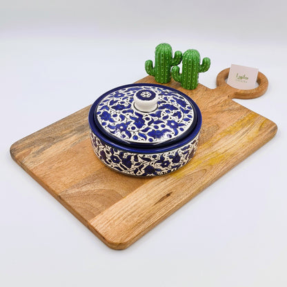 Blue Floral Pot