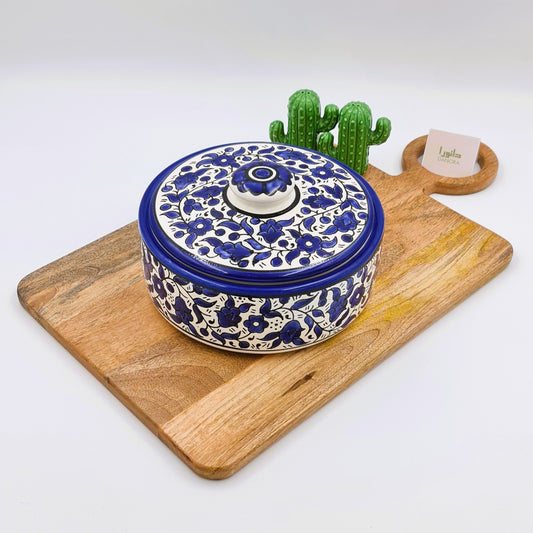 Blue Floral Pot