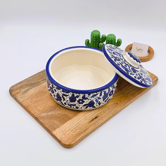 Blue Floral Pot