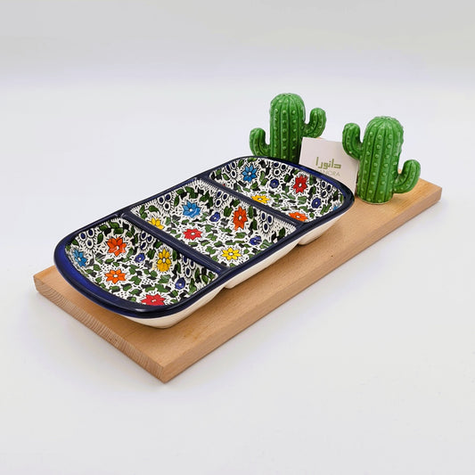 Multicolor Turkish Pattern Three-Section Plate