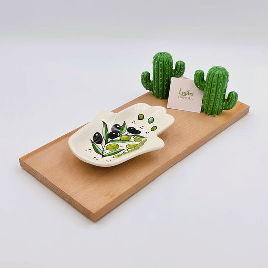 Olive Hand Palm Serving Plate
