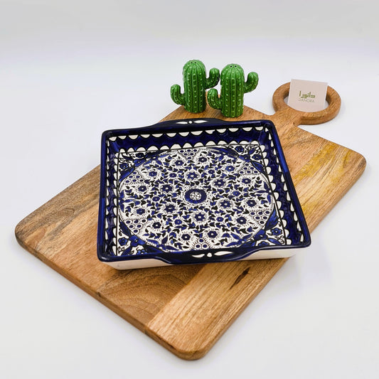 Blue Turkish Serving Platter with handles