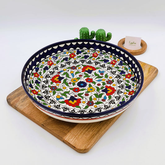 Multicolor two Floral Serving Platter