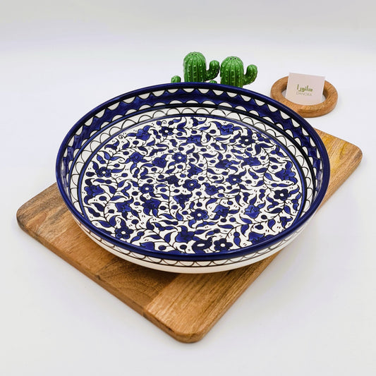 Blue Floral Serving Platter