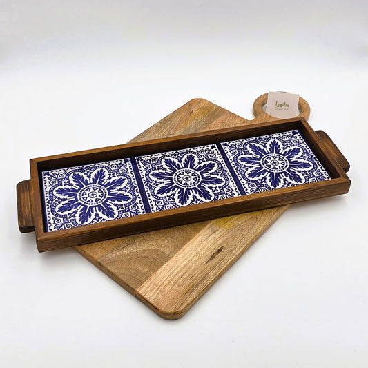 Wood-Framed Palestinian Pattern Tray